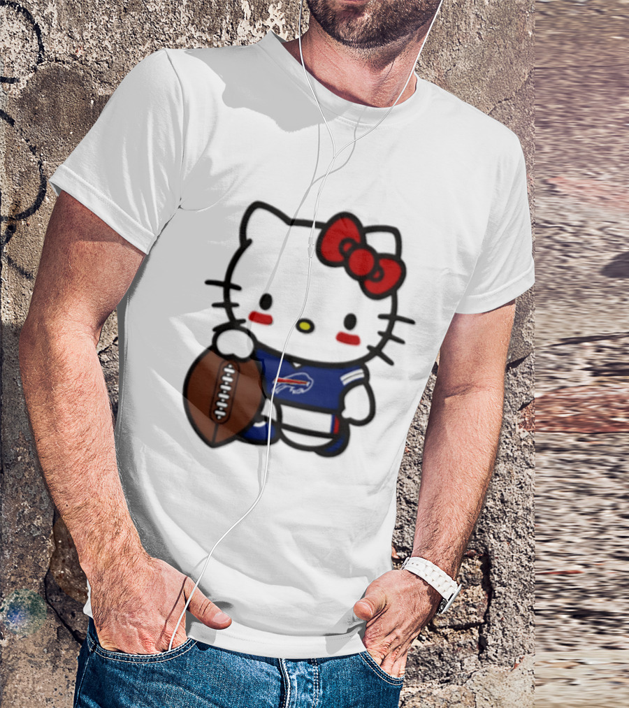 Hello Kitty Buffalo Bills Football Character Fan T-Shirt