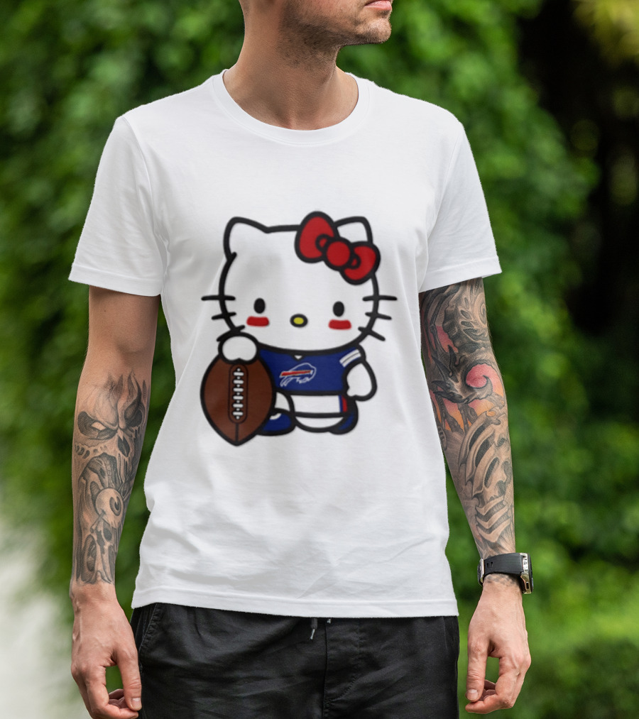Hello Kitty Buffalo Bills Football Character Fan T-Shirt