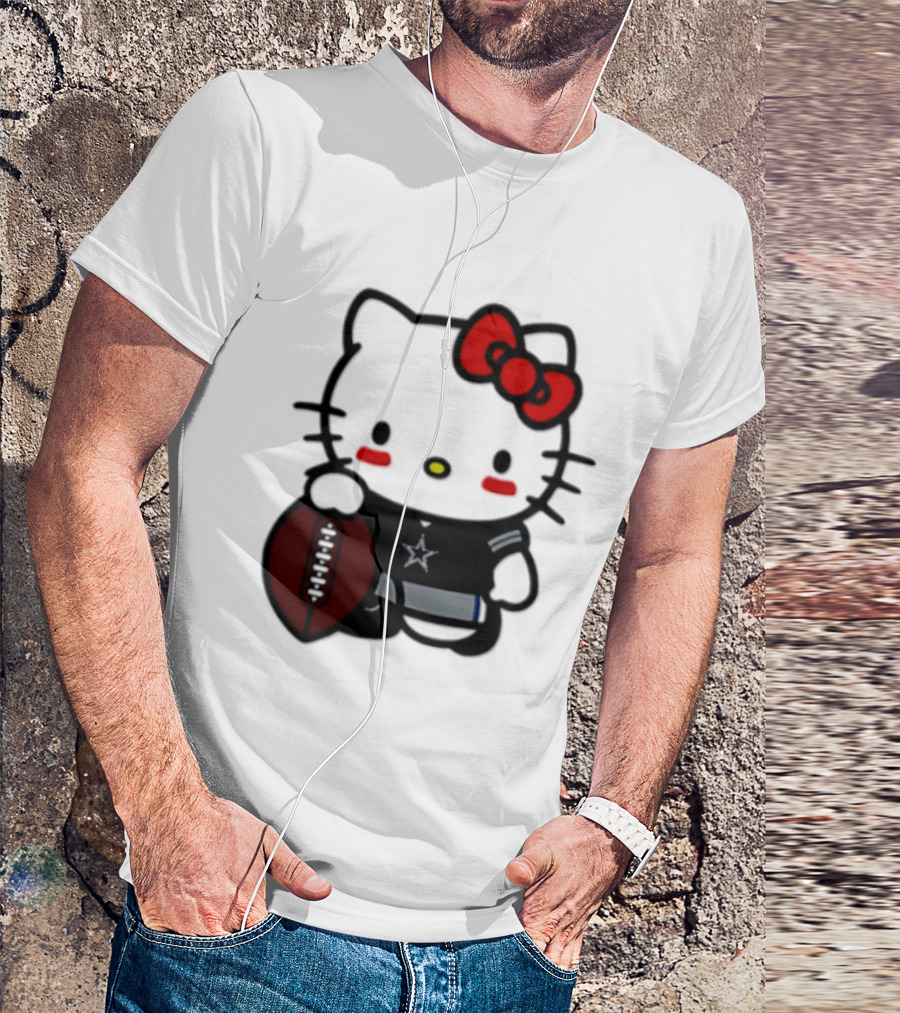 Hello Kitty Dallas Cowboys Football Fan T-Shirt