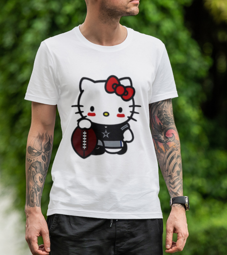 Hello Kitty Dallas Cowboys Football Fan T-Shirt