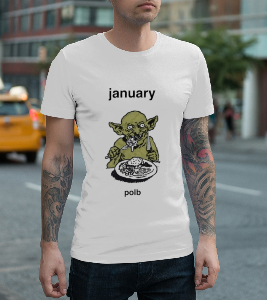 January Polb Goblin Eating T-Shirt