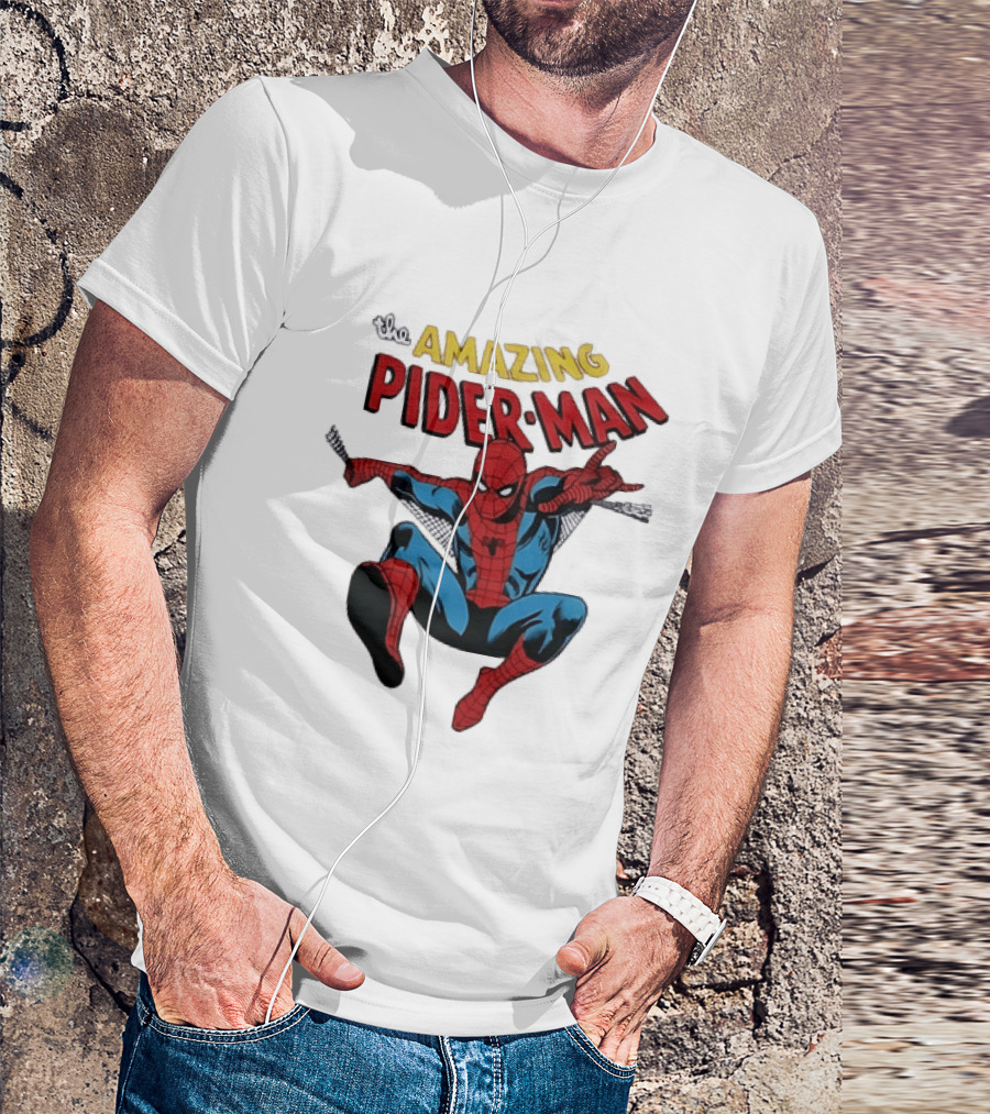 The Amazing Spider Man Marvel Superhero Classic Action Pose T-Shirt