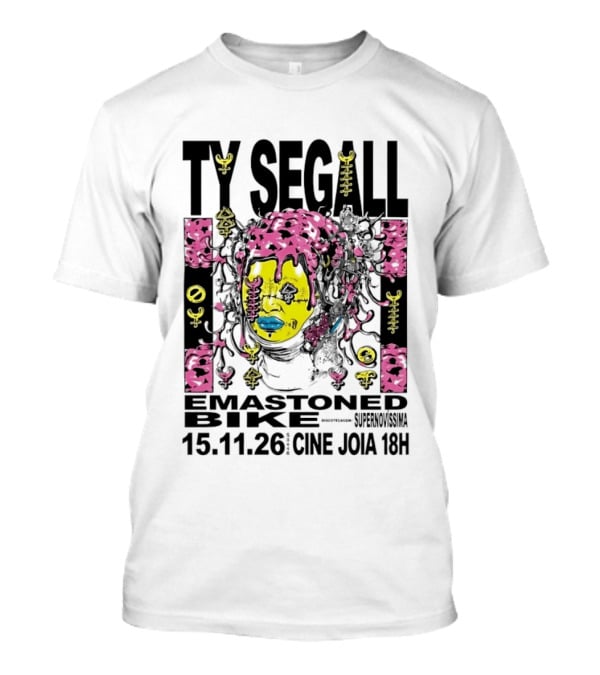 Ty Segall Emastoned Bike Concert At Cine Joia 15.11.26 18H Vibrant Psychedelic Face T-Shirt