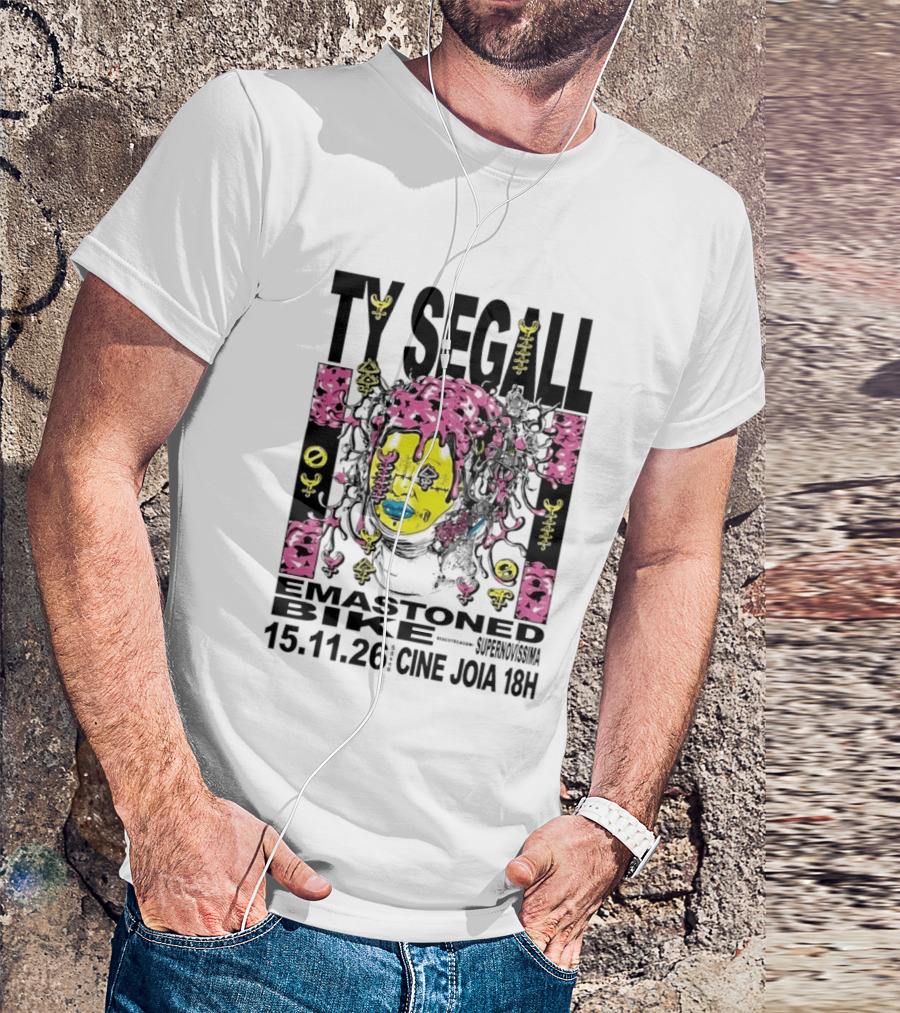 Ty Segall Emastoned Bike Concert At Cine Joia 15.11.26 18H Vibrant Psychedelic Face T-Shirt