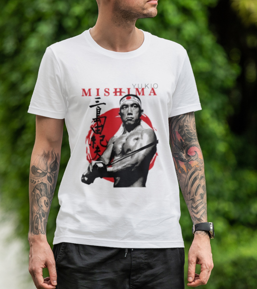 Yukio Mishima Samurai Warrior Japanese Calligraphy T-Shirt