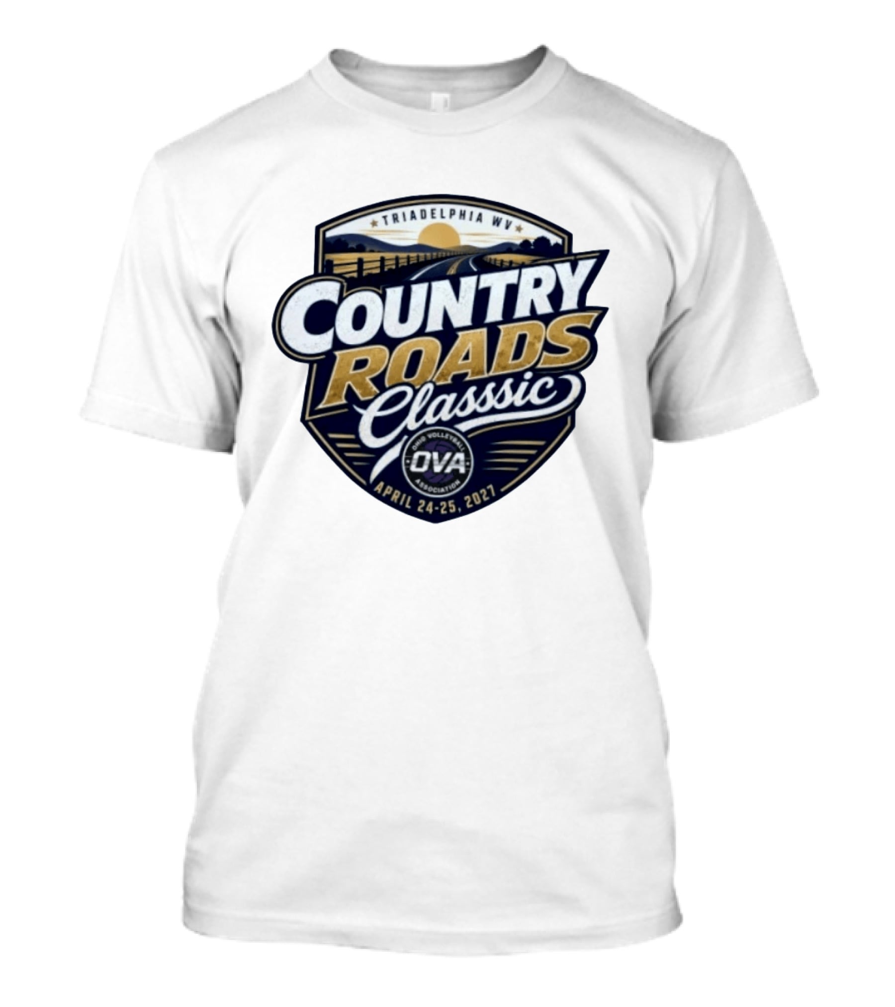 7th Annual OVA Country Roads Classic 2027 Triadelphia WV April 24 25 T-Shirt