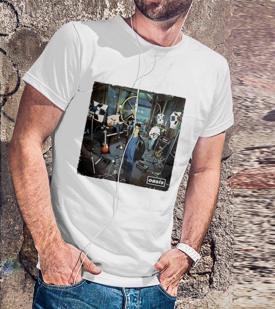 Oasis Band Studio Britpop Liam Gallagher Music Setup Session T-Shirt