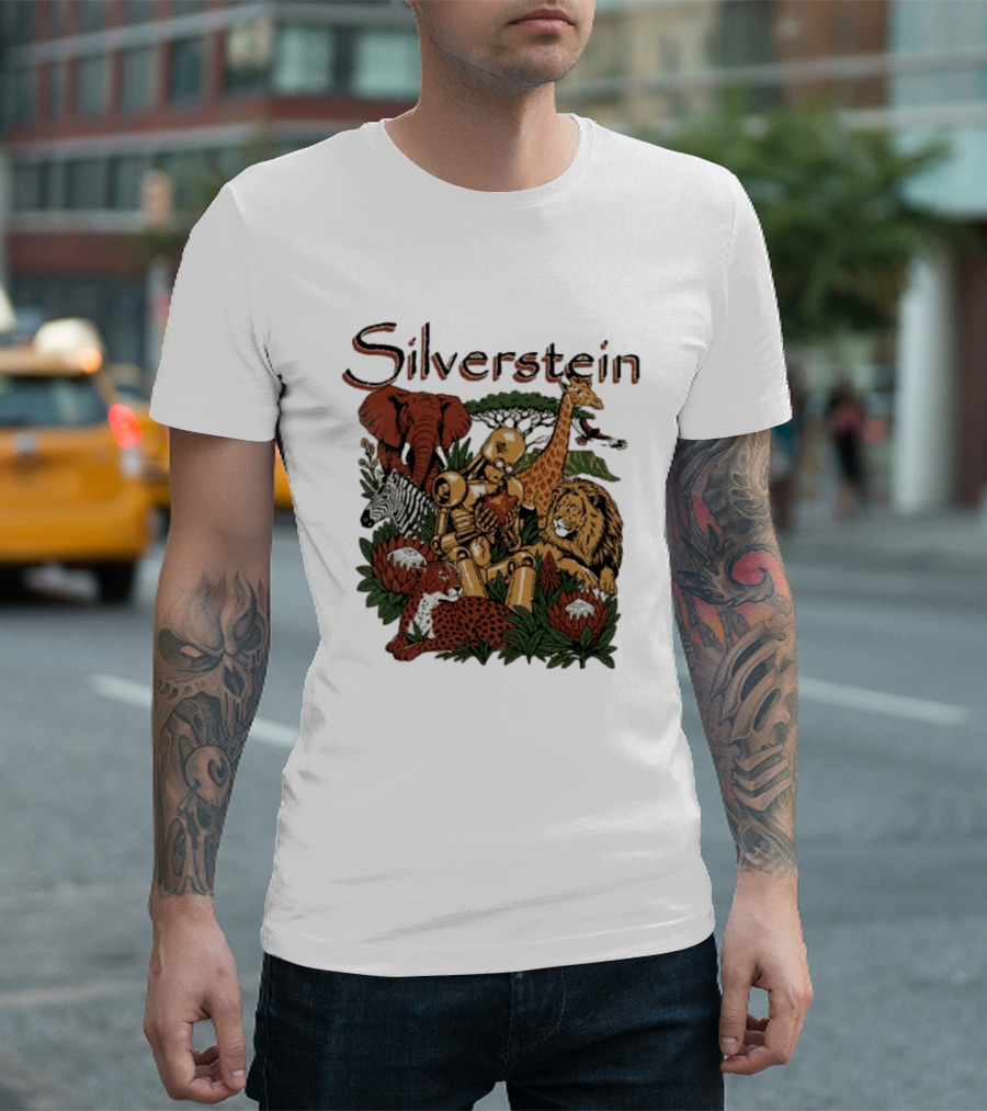 Silverstein Ramfest 2026 Limited South Africa Tour Wildlife Robot Lion Elephant Giraffe Zebra Cheetah T-Shirt