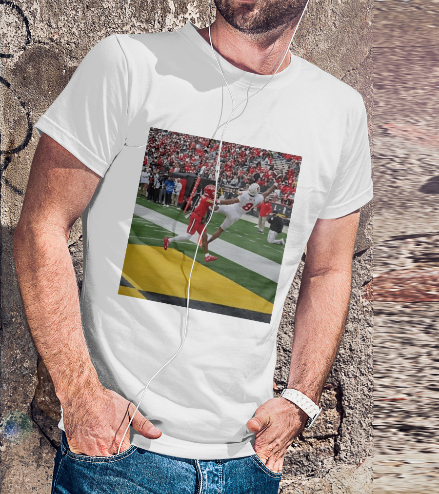 Smith Number 8 Stanford Cardinal Football Touchdown Catch Action T-Shirt
