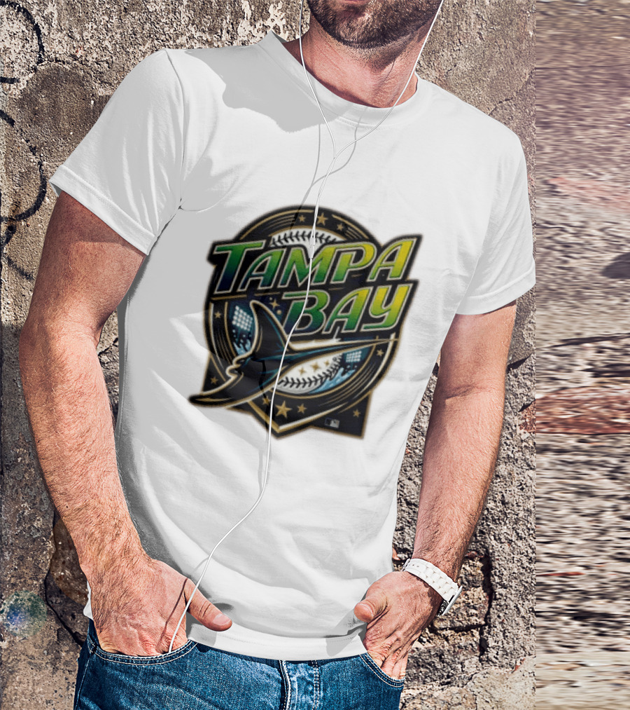 Tampa Bay Rays Devil Ray Vintage Wordmark T-Shirt
