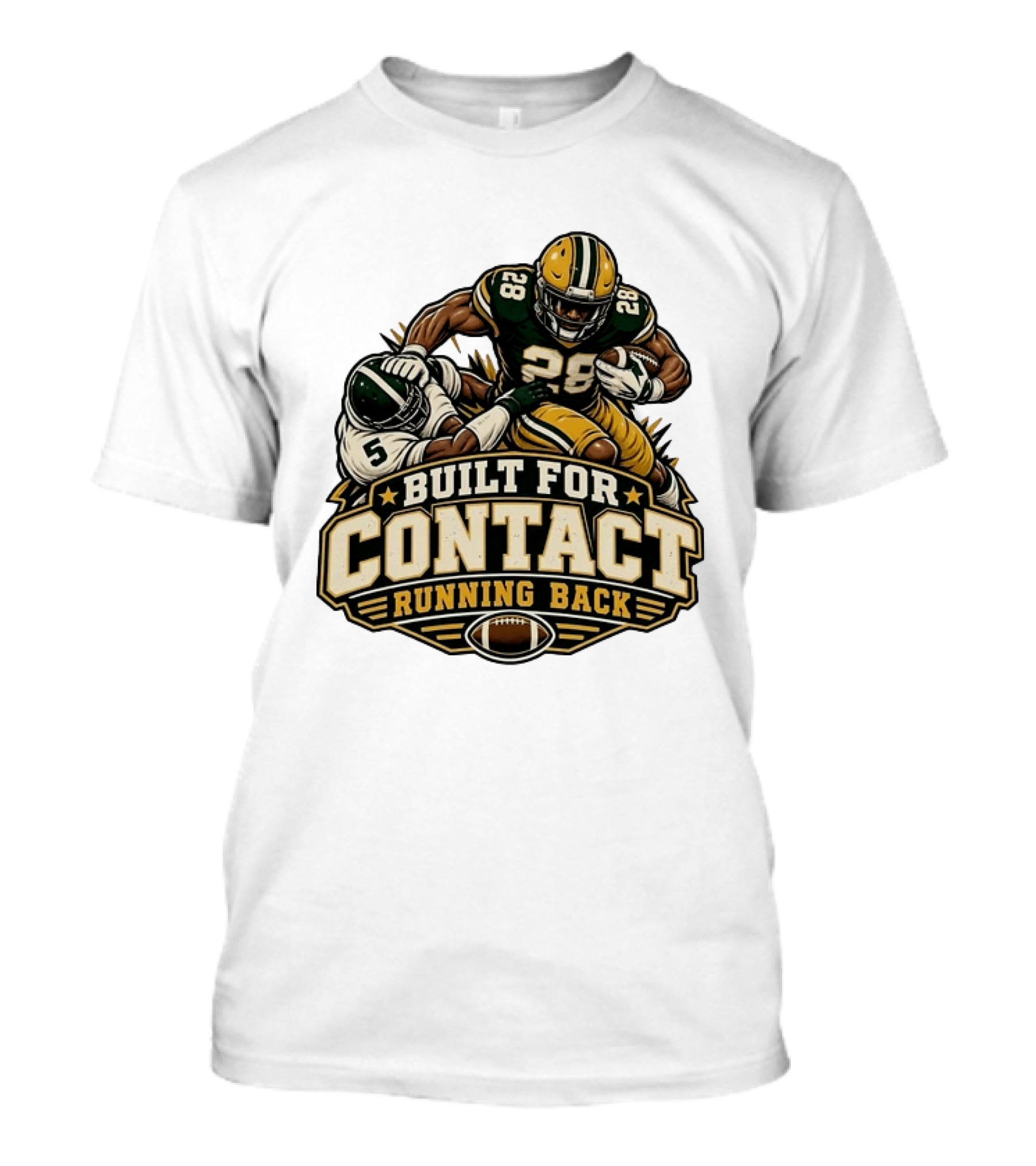 Green Bay Packers Number 28 Built For Contact Running Back T-Shirt