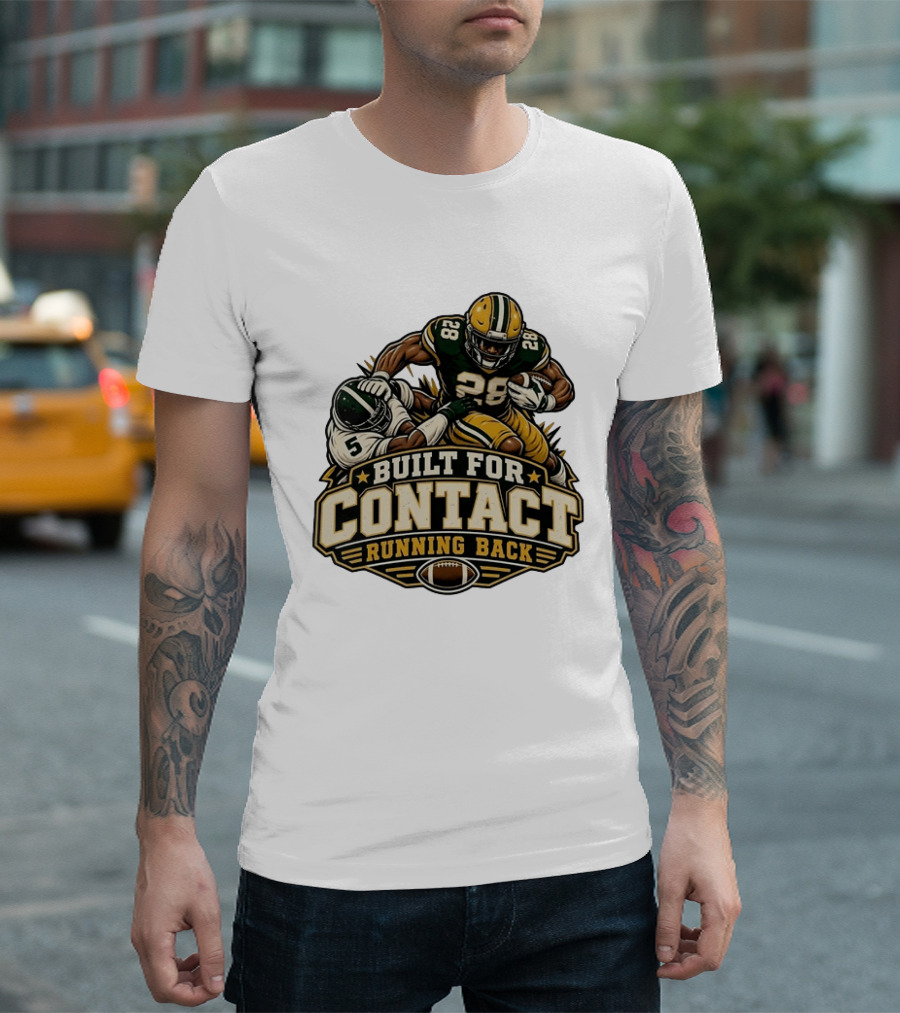 Green Bay Packers Number 28 Built For Contact Running Back T-Shirt
