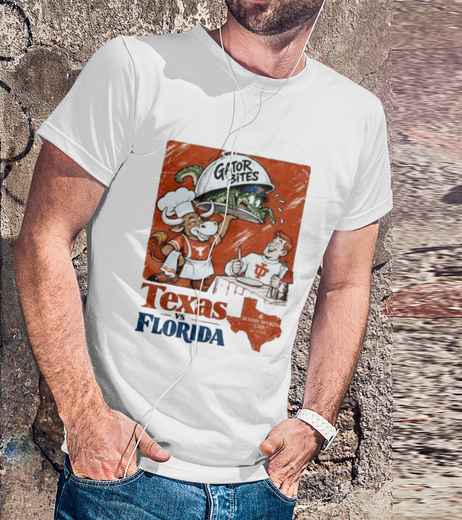 Texas Vs Florida Gator Bites Austin Sports Club T-Shirt
