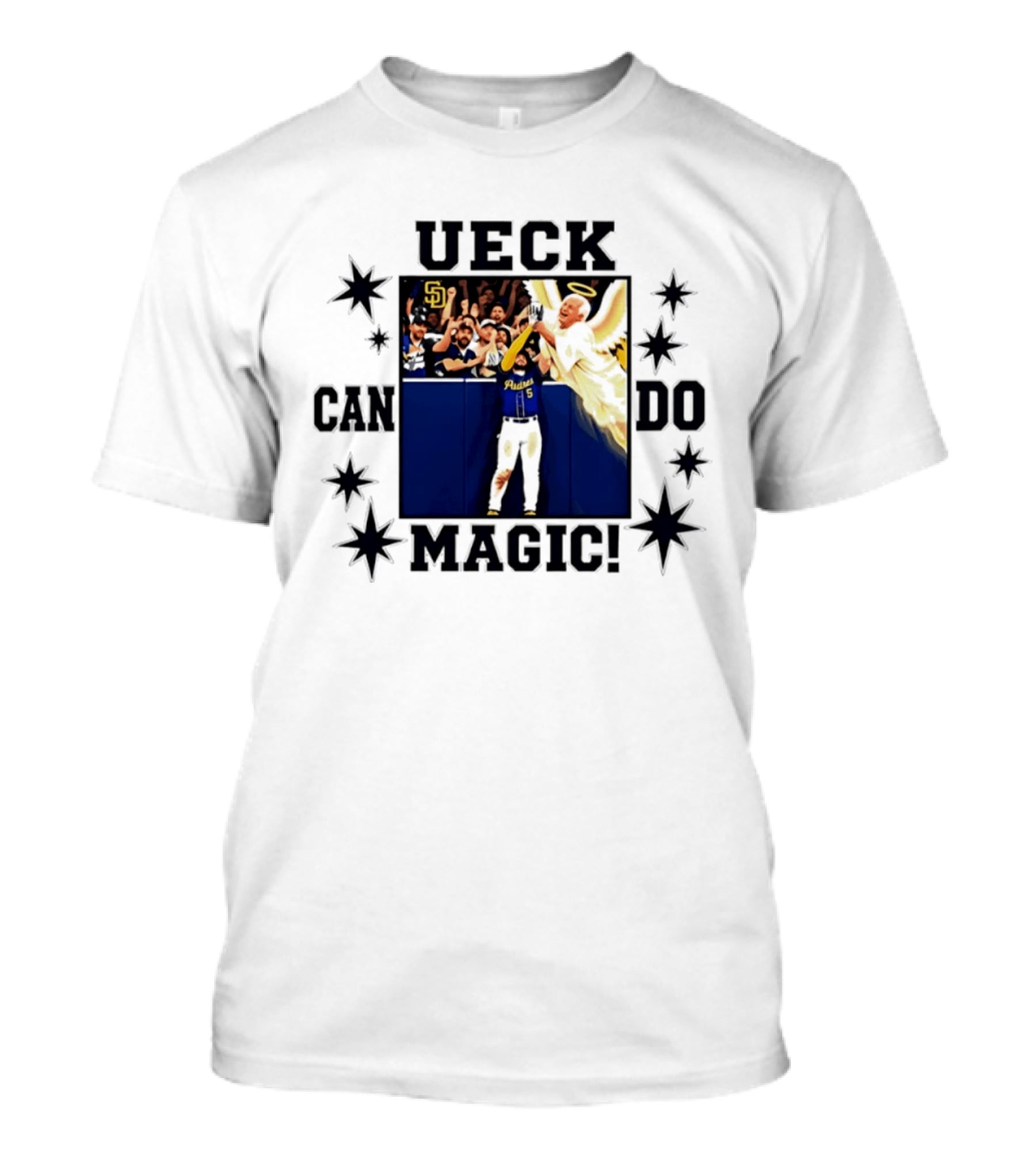 Ueck Can Do Magic San Diego Padres Baseball Fans Funny Angel T-Shirt