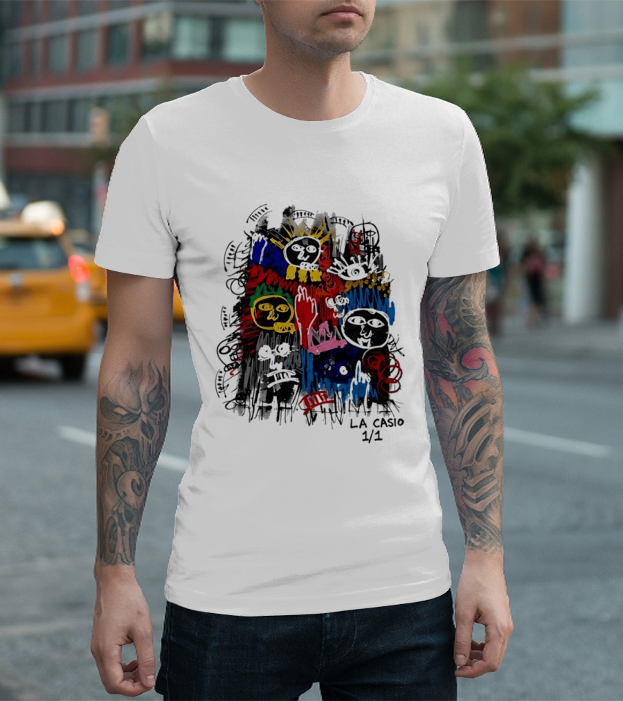 La Casio 1 1 Abstract Expressionist Colorful Faces T-Shirt