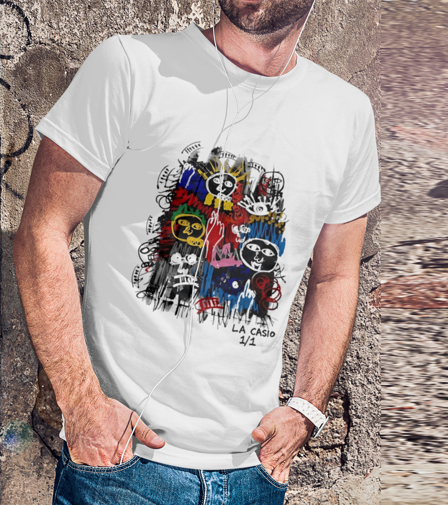 La Casio 1 1 Abstract Expressionist Colorful Faces T-Shirt