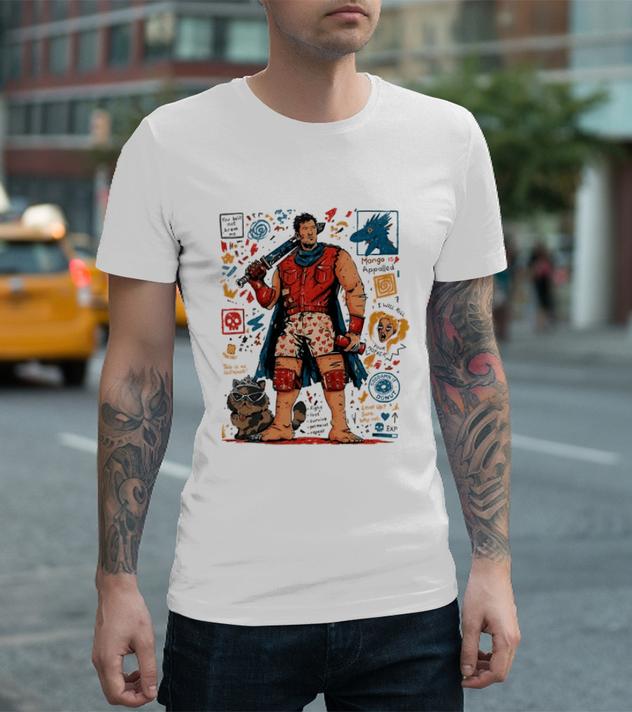 Mongo Is Appalled Goddamn It Donut Fantasy Adventure Comic Style Hero Boxer Villain Playful Quotes T-Shirt