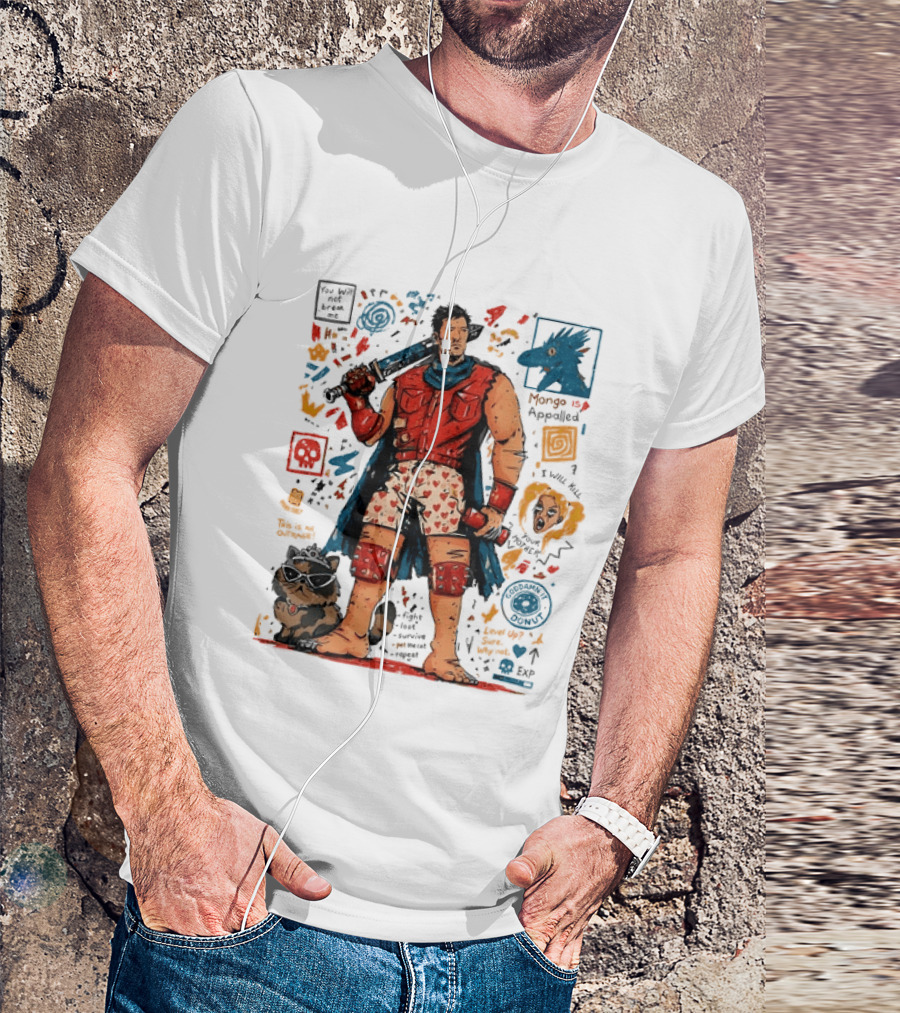 Mongo Is Appalled Goddamn It Donut Fantasy Adventure Comic Style Hero Boxer Villain Playful Quotes T-Shirt