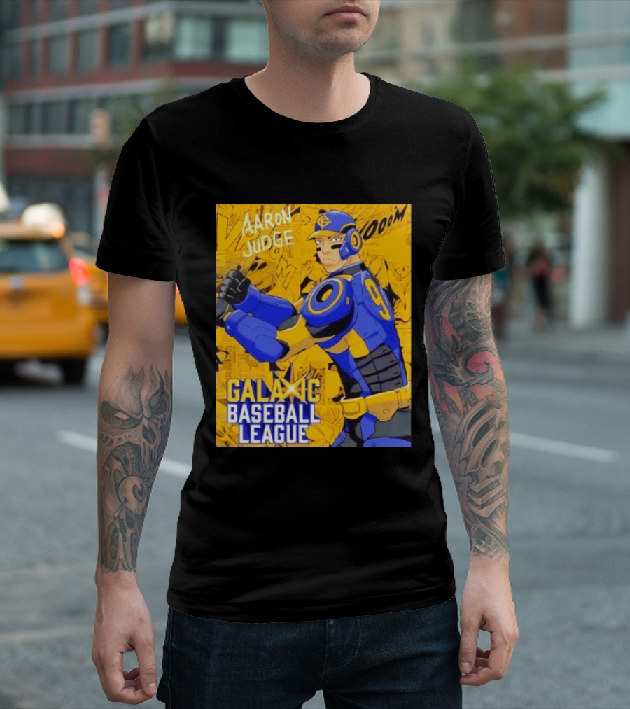 Aaron Judge Galactic Baseball League No 9 Comic T-Shirt