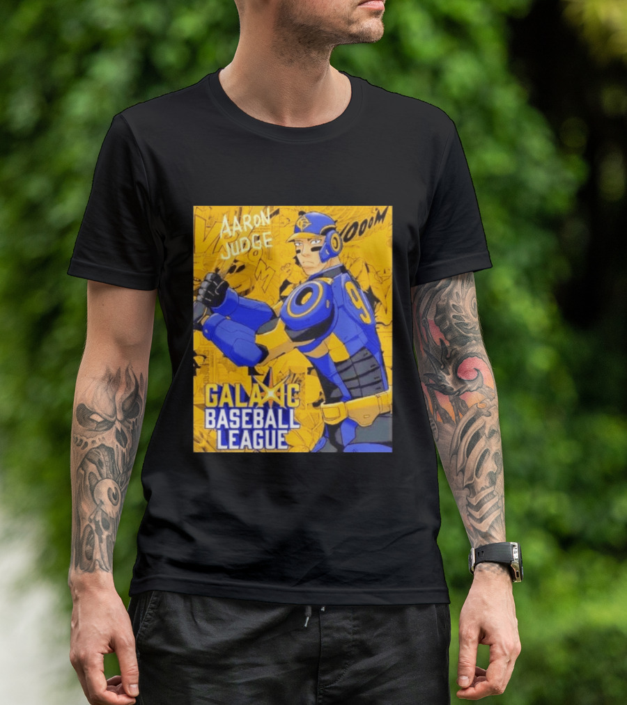 Aaron Judge Galactic Baseball League No 9 Comic T-Shirt
