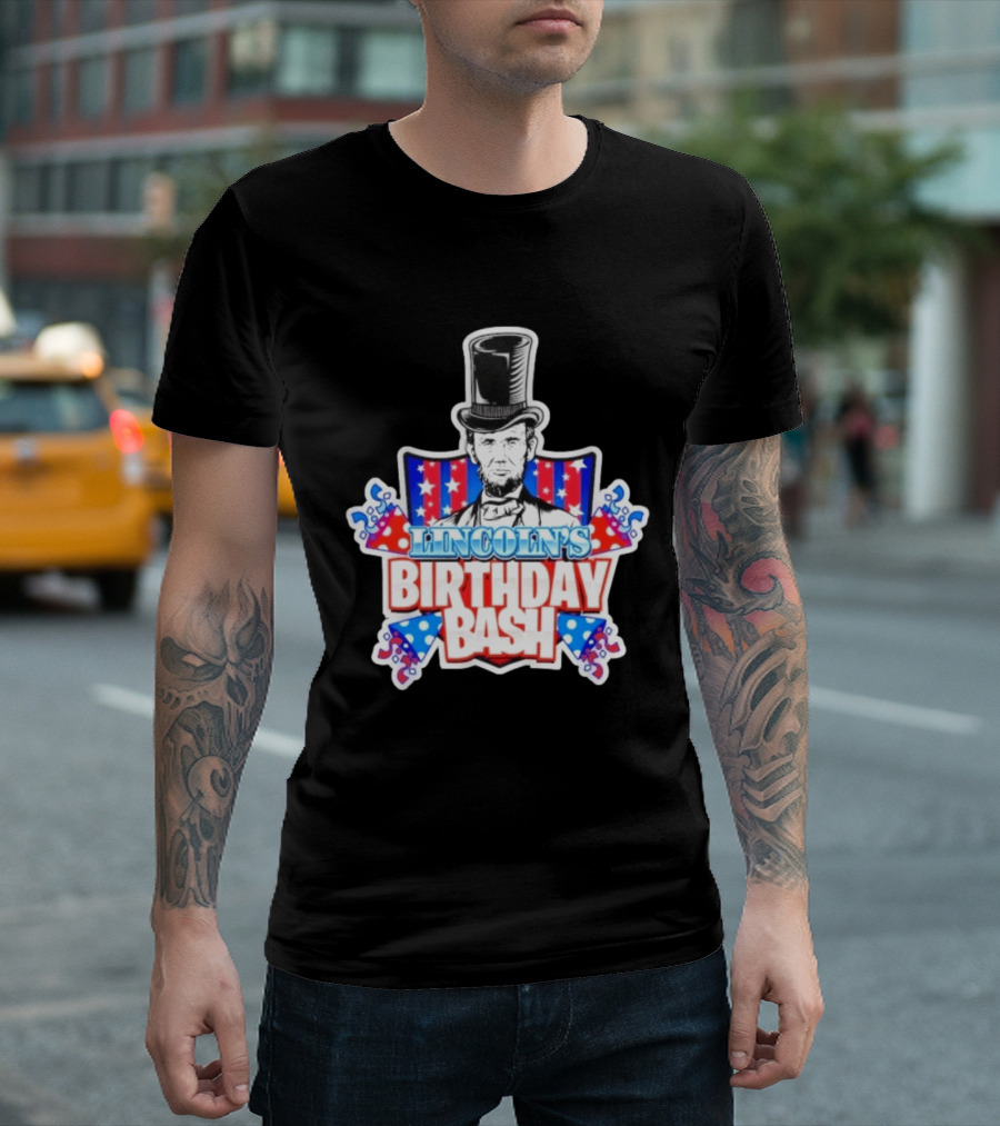 Lincoln's Birthday Bash President Patriotic Celebration T-Shirt