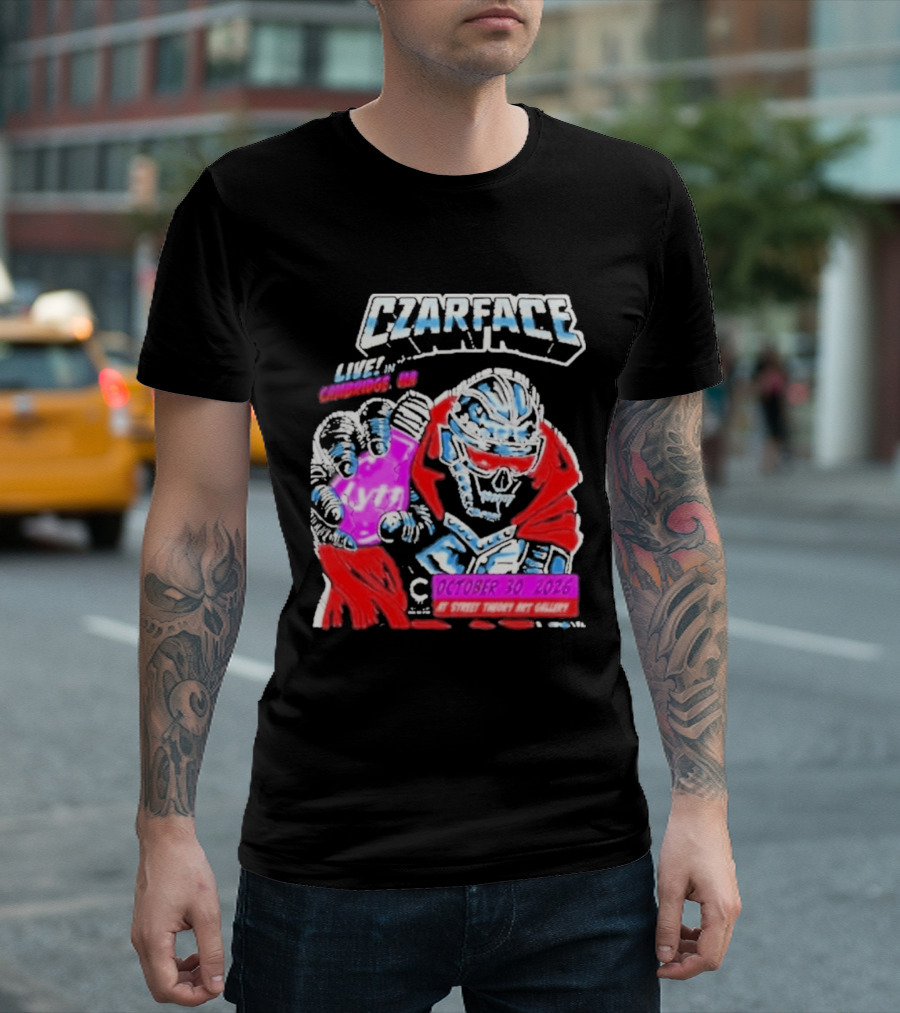 Czarface Live In Cambridge MA October 30 2026 Street Theory Art Gallery T-Shirt