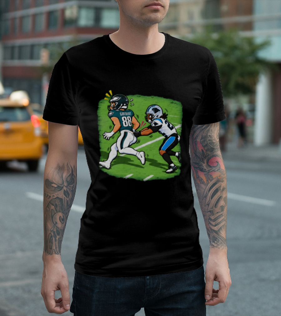 Dallas Goedert Humorous Booty Grab Football Moment T-Shirt