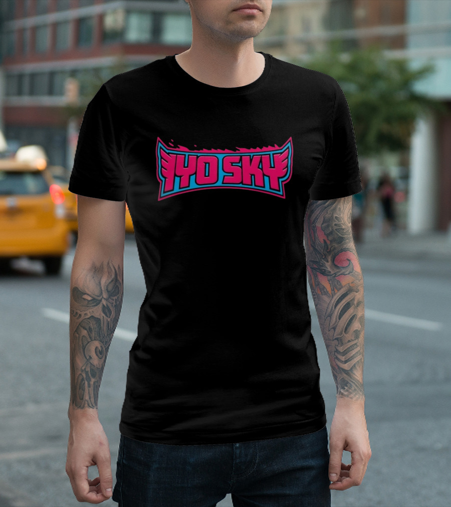 Iyo Sky WWE Wrestling Wings Pink Blue T-Shirt