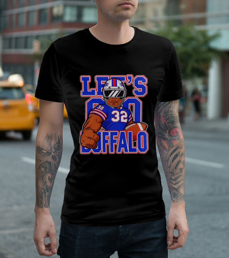 OJ Simpson 32 Jersey Let's Go Buffalo Football Fan T-Shirt