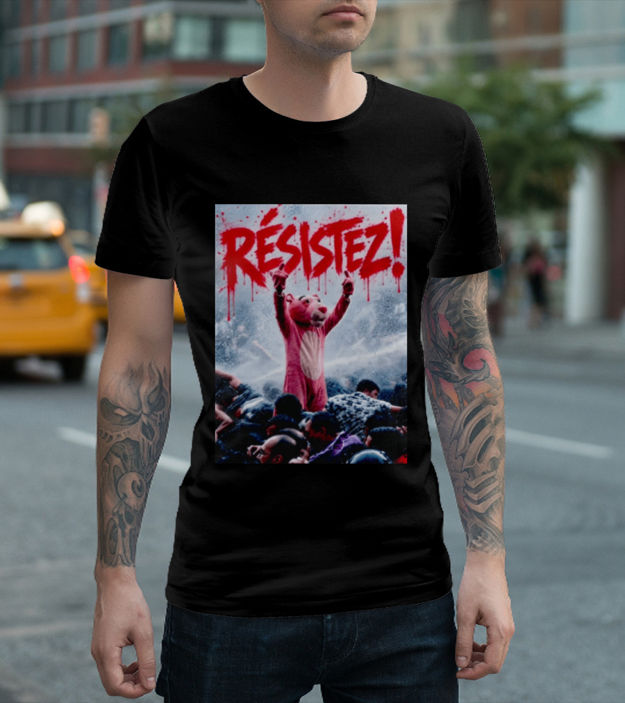Résistez Paris Protest Panther Pink Costume T-Shirt