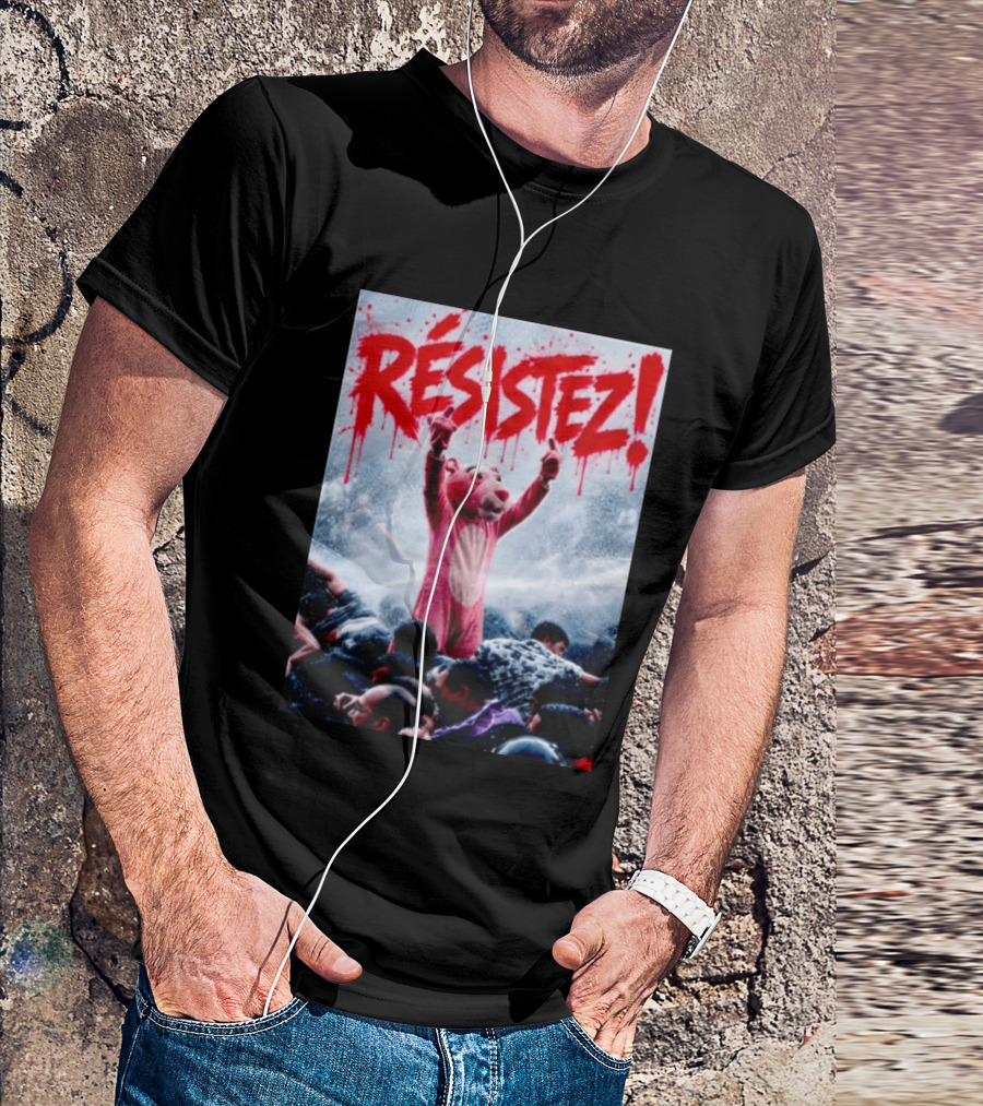 Résistez Paris Protest Panther Pink Costume T-Shirt