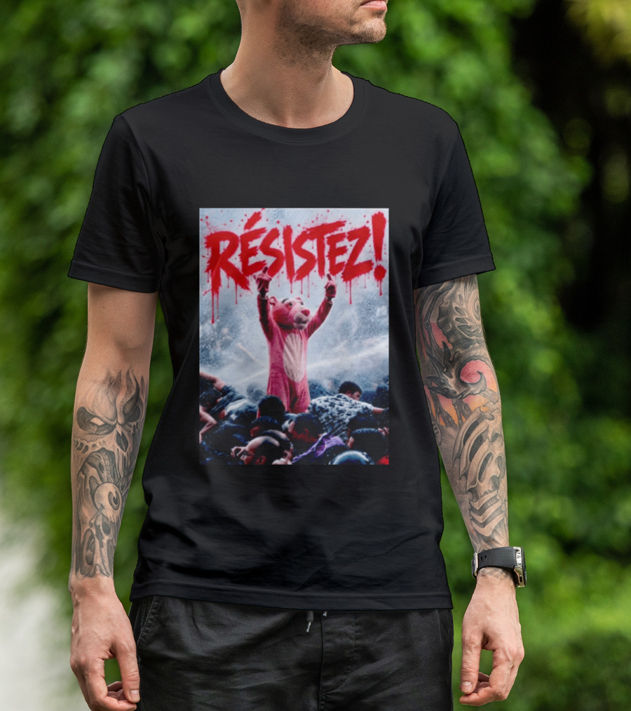 Résistez Paris Protest Panther Pink Costume T-Shirt