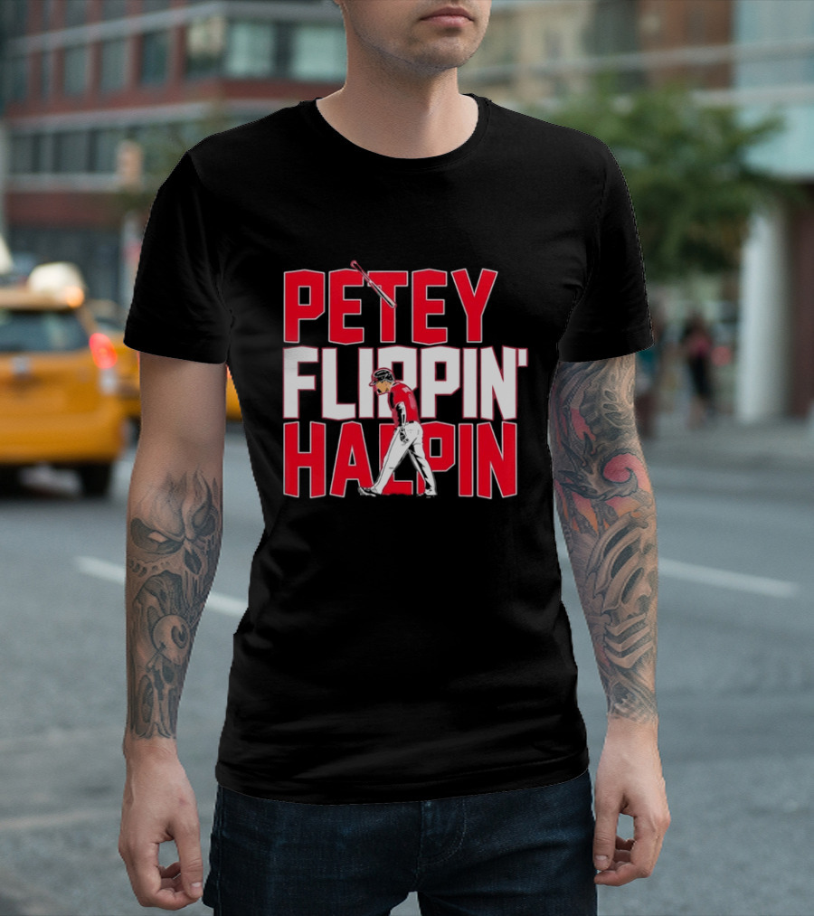 Petey Flippin' Hapin Ian Happ Chicago Cubs Baseball Fan Merchandise T-Shirt