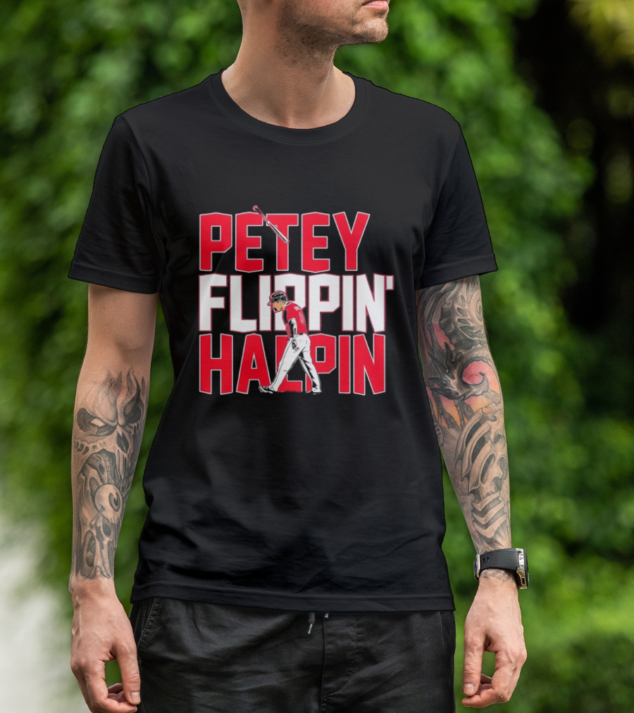 Petey Flippin' Hapin Ian Happ Chicago Cubs Baseball Fan Merchandise T-Shirt