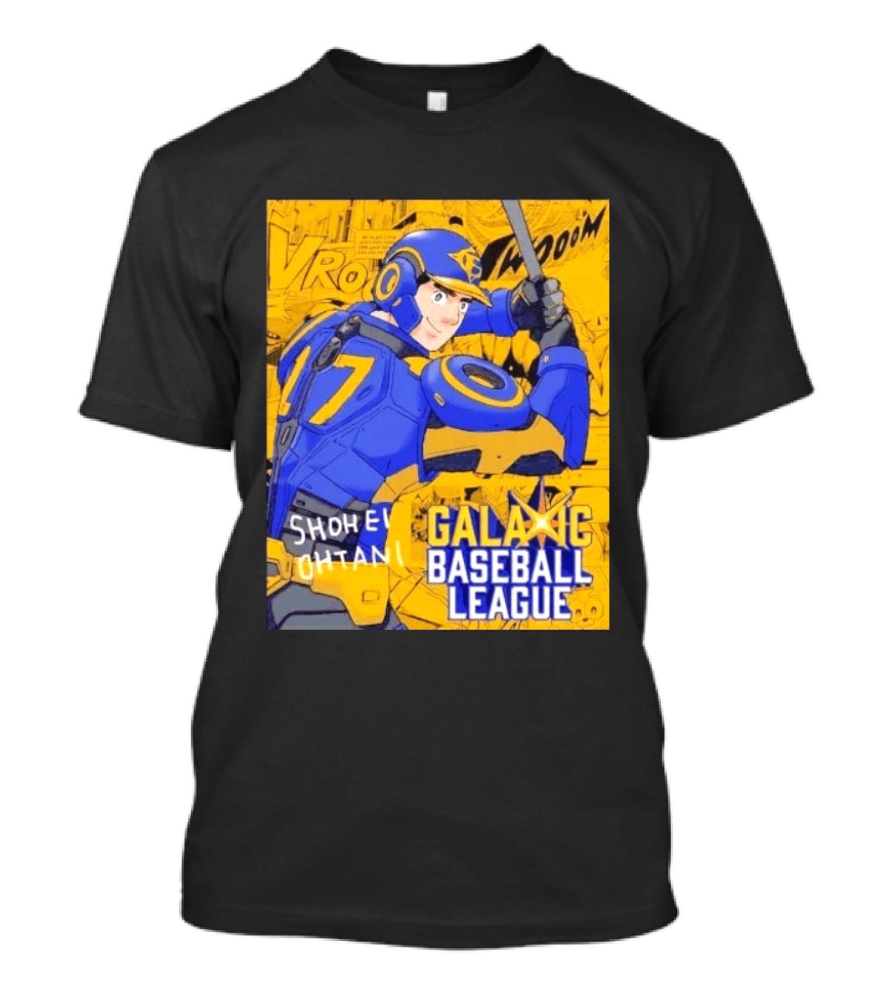 Shohei Ohtani 17 Galactic Baseball League Comic Style Fan Merch T-Shirt