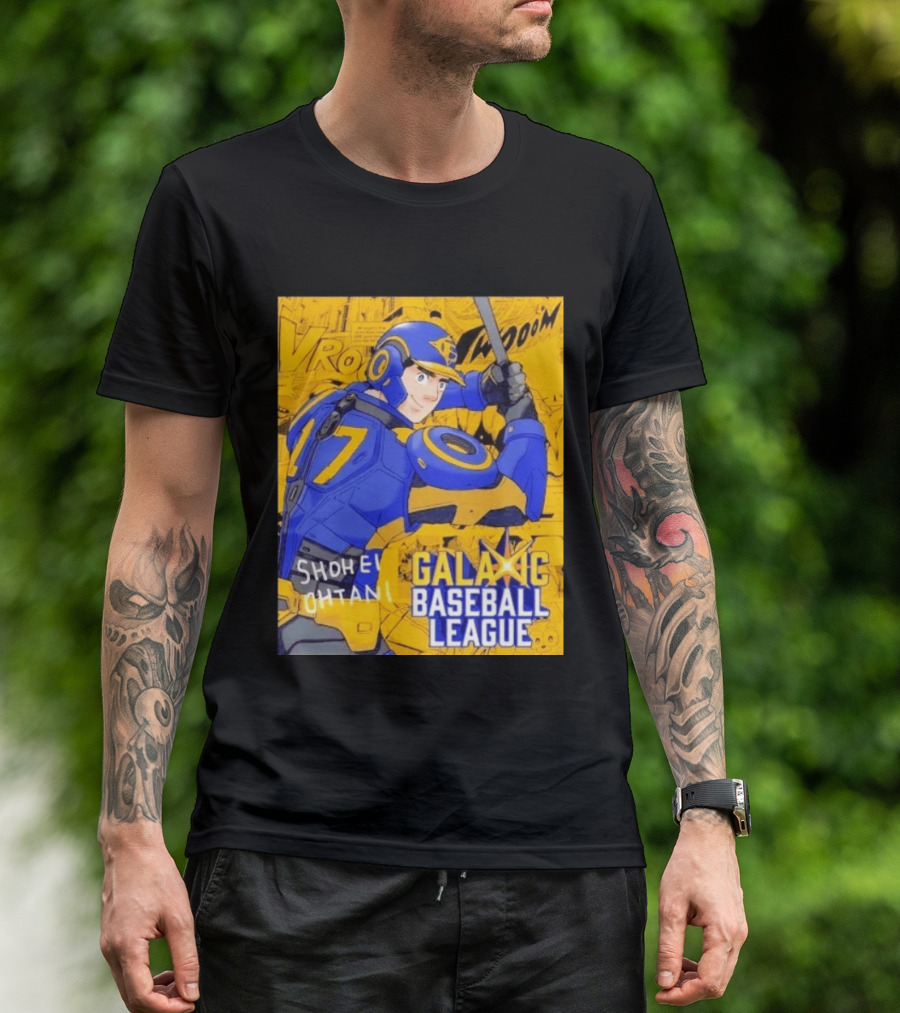 Shohei Ohtani 17 Galactic Baseball League Comic Style Fan Merch T-Shirt