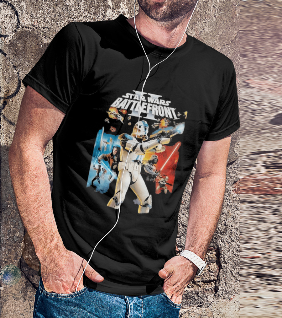 Star Wars Battlefront II Clone Trooper Jedi Action Adventure T-Shirt