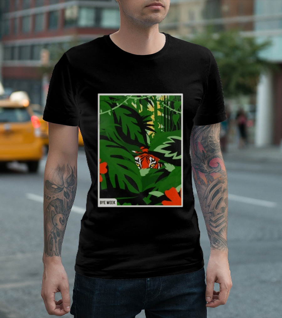 Tiger Bye Week Jungle Football Wildlife Adventure T-Shirt