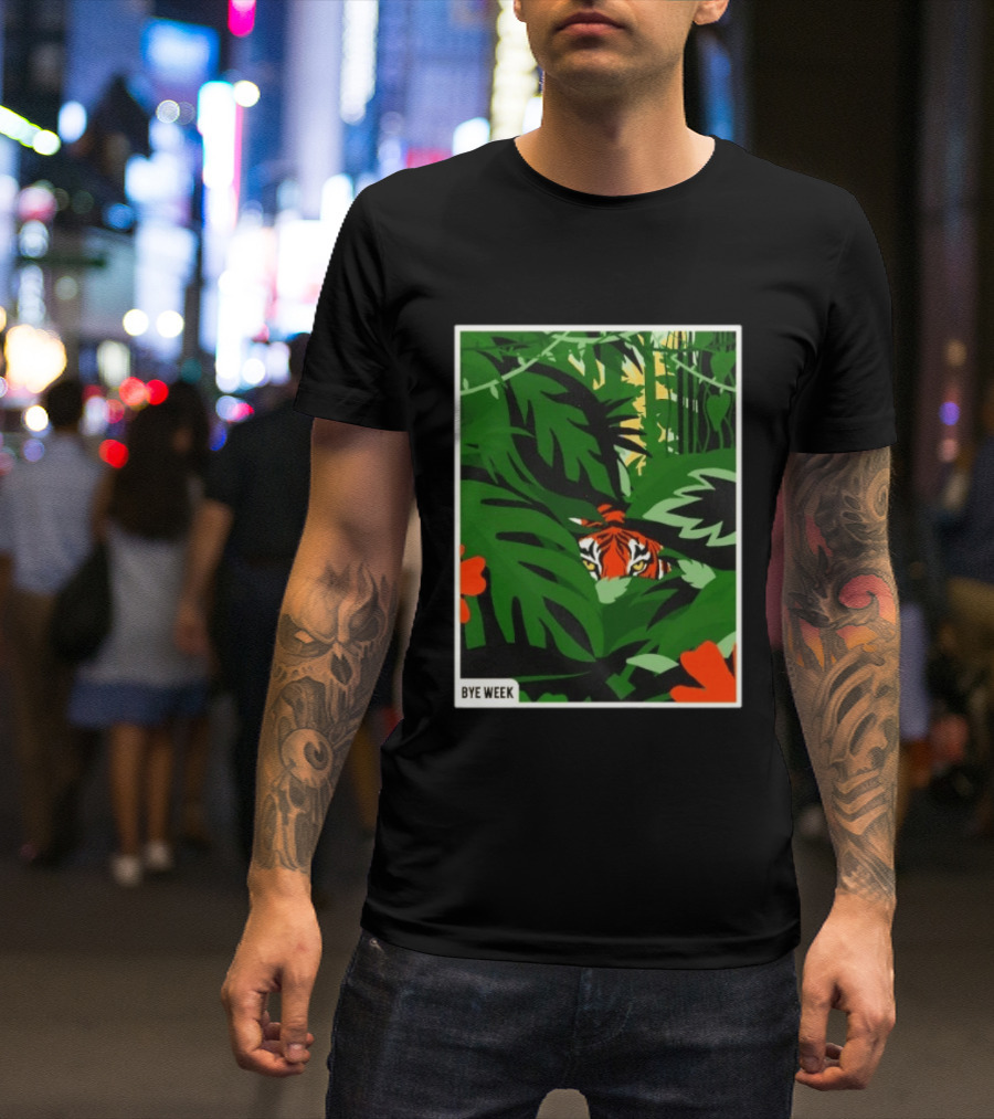 Tiger Bye Week Jungle Football Wildlife Adventure T-Shirt