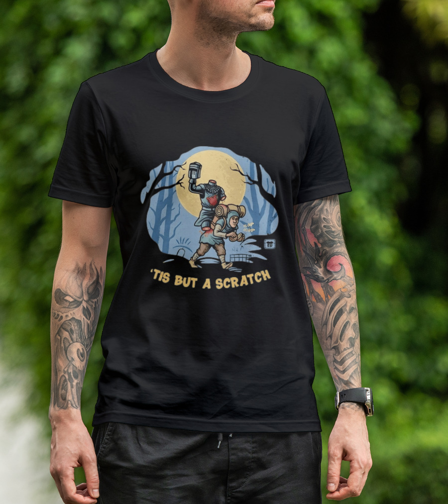 Monty Python Black Knight 'Tis But A Scratch Headless Duelist Moonlit Forest T-Shirt