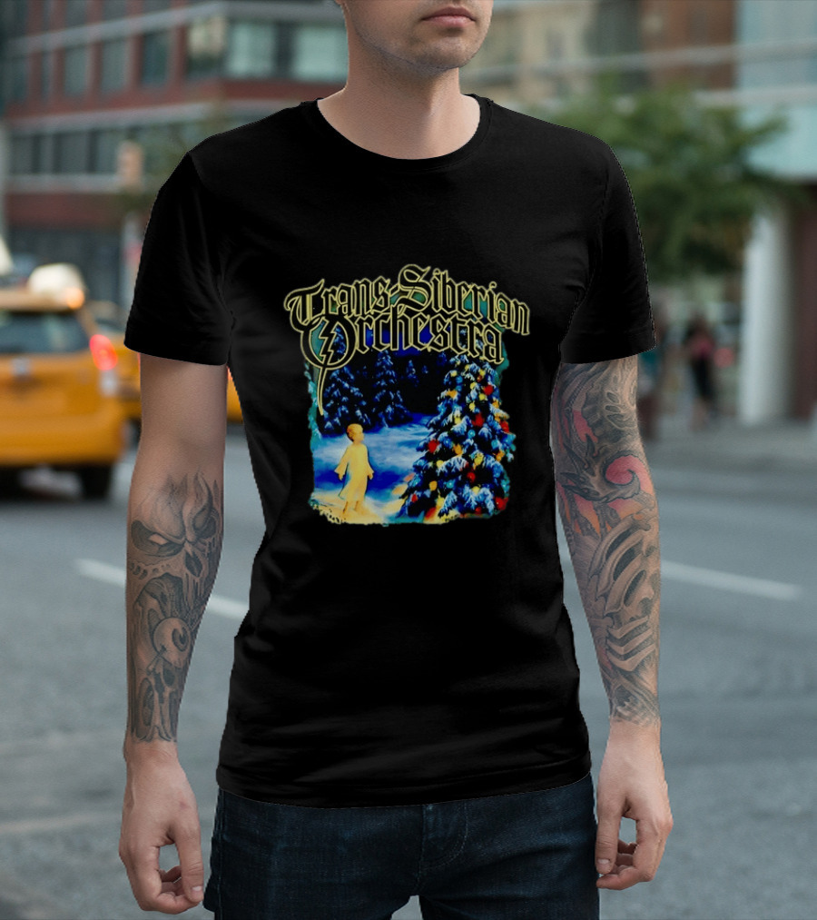 Trans Siberian Orchestra Christmas Tree Child Winter Scene T-Shirt