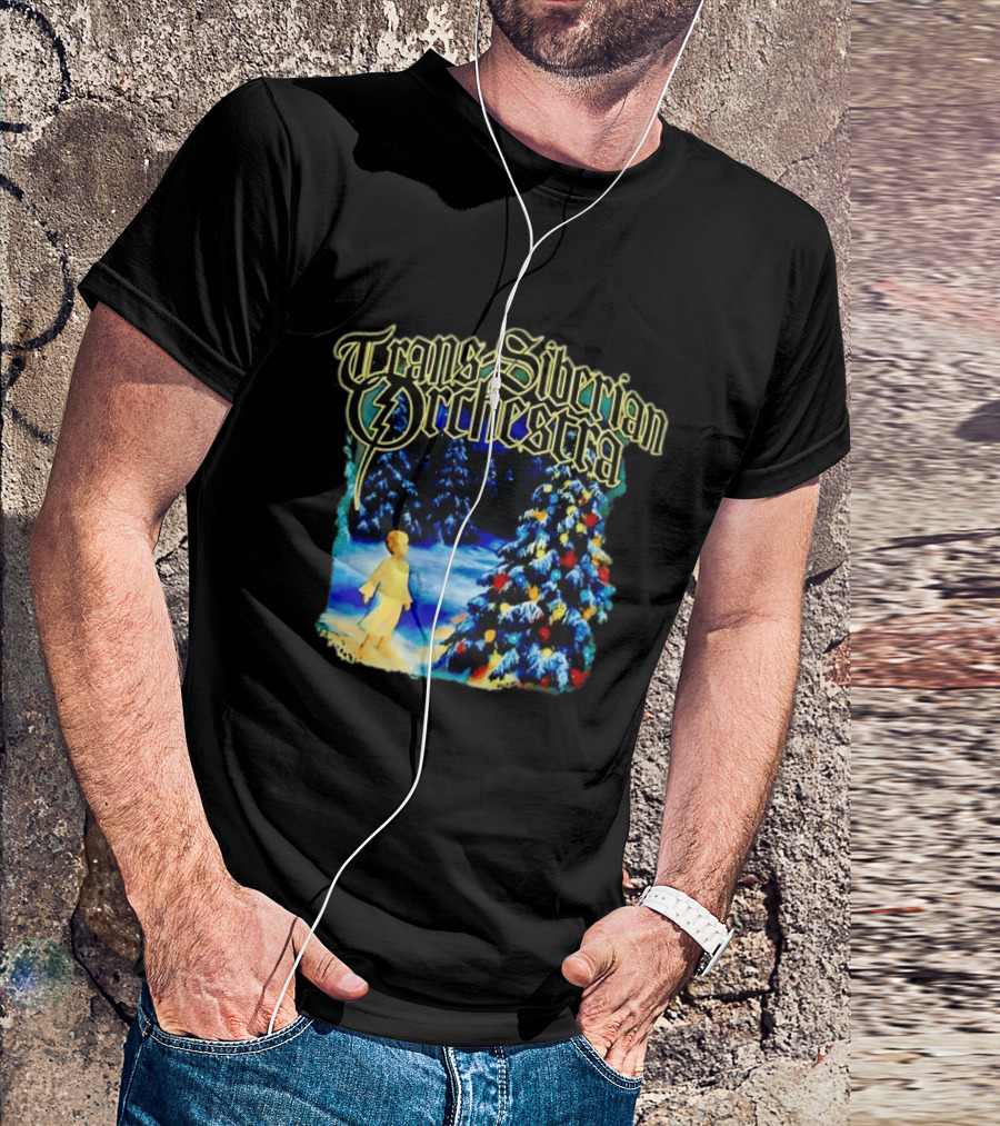 Trans Siberian Orchestra Christmas Tree Child Winter Scene T-Shirt