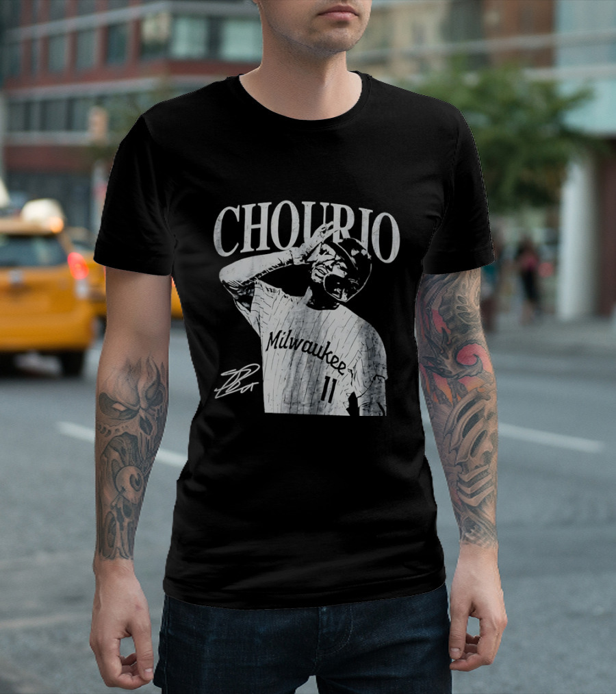Jackson Chourio Milwaukee 11 Chourio Distressed T-Shirt