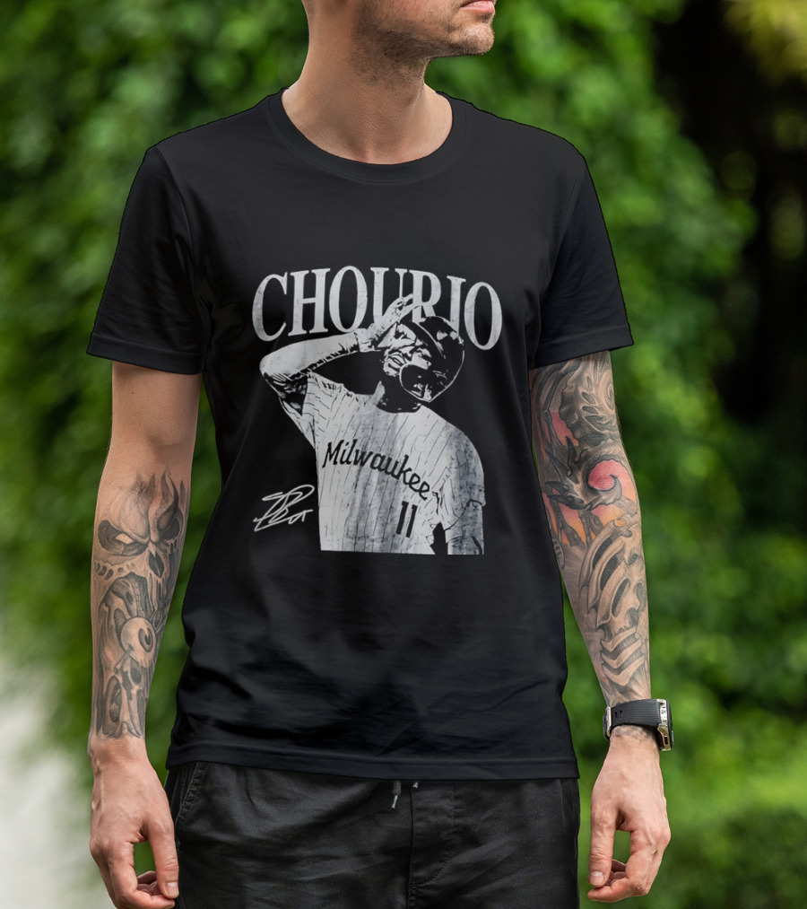 Jackson Chourio Milwaukee 11 Chourio Distressed T-Shirt