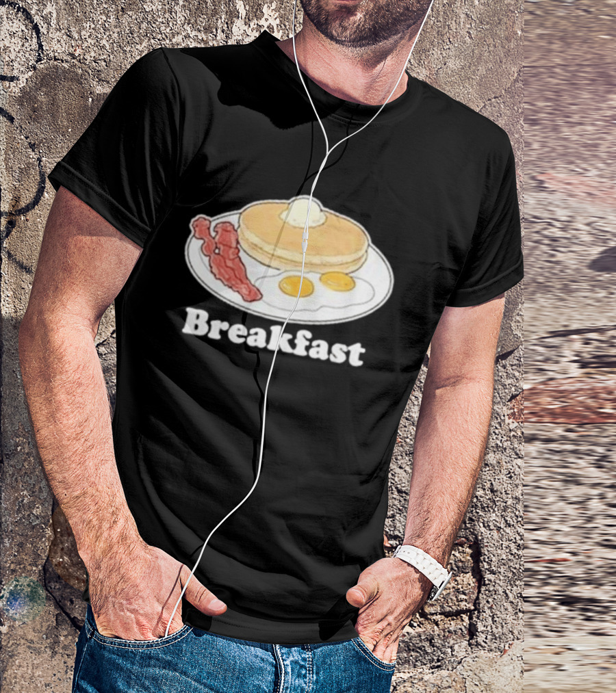 Breakfast Pancakes Eggs And Bacon Plate T-Shirt
