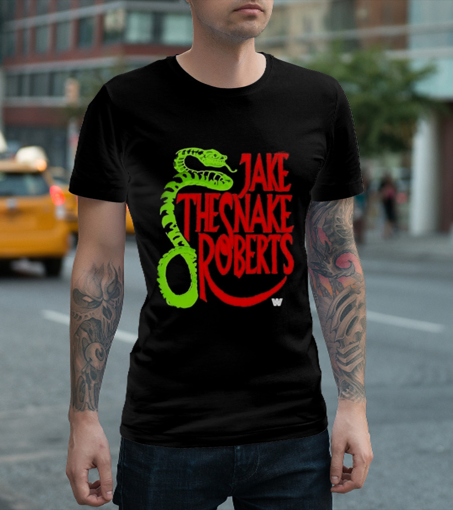 Jake The Snake Roberts WWE Retro 80s Neon T-Shirt