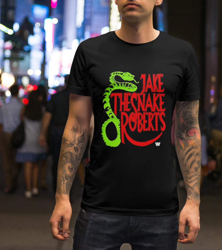 Jake The Snake Roberts WWE Retro 80s Neon T-Shirt