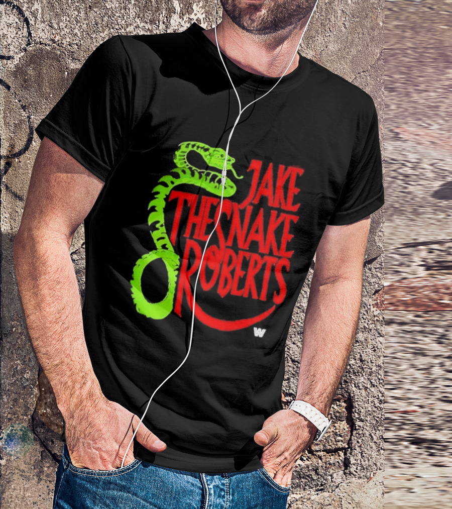 Jake The Snake Roberts WWE Retro 80s Neon T-Shirt