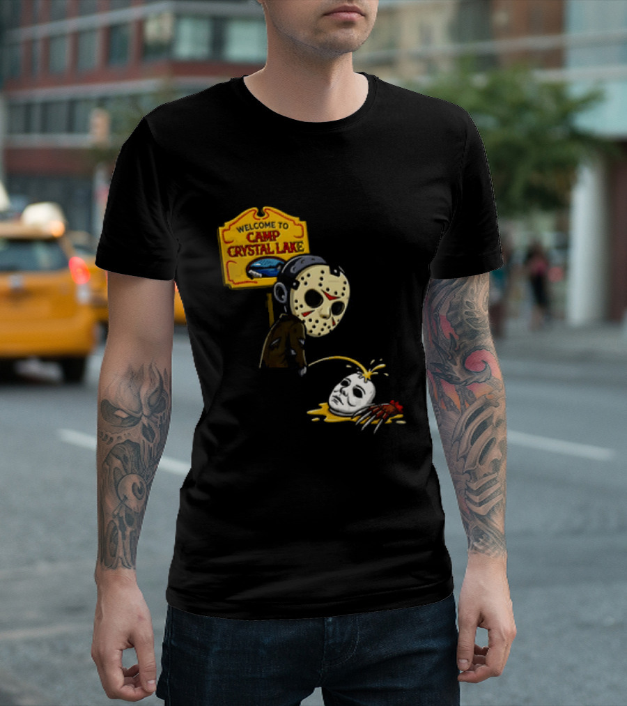 Jason Voorhees Friday The 13th Camp Crystal Lake Horror Scene T-Shirt