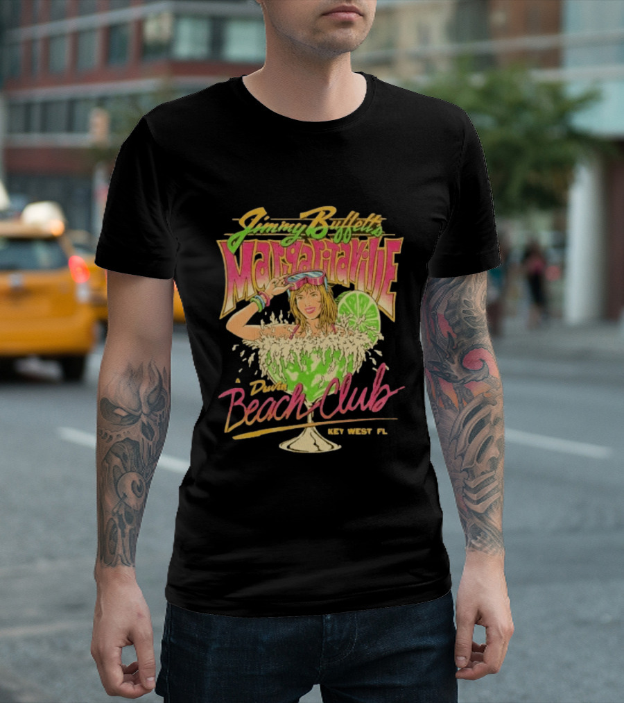 Jimmy Buffett Margaritaville Duvin Beach Club Key West FL Retro Vibes T-Shirt